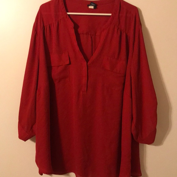 torrid Tops - Torrid georgette blouse red sz5